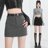 High Waist Petite Hot Girl Split A- Line One Step Sheath Skirt