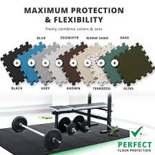bemaxx Gym Mats Set - 18 pcs EVA Interlocking Foam Floor Tiles (12.6"x12.6"x0.4") 18sqft Protective Gym Flooring