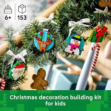 LEGO Christmas Ornament Selection Building Toys - Holiday Crafts for Family, Kids, Boys & Girls, Ages 6+