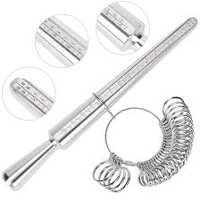 Ring Sizer Measuring Tool Kit, Ring Mandrel Measurer, 27 PCS Premium Steel Measuring Ring Tool, US Ring Size 0-13, 2 PCS Reusable