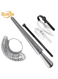 Ring Sizer Measuring Tool Kit, Ring Mandrel Measurer, 27 PCS Premium Steel Measuring Ring Tool, US Ring Size 0-13, 2 PCS Reusable