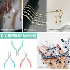 3Pcs Jewelry Pliers Set Jewelry Making Pliers Tools Kit Include Jewelry Making Needle Nose Chain Nose Round Bent Pliers Wire Cutter