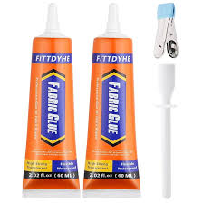 Fabric Glue Permanent, 60 ML Washable Clear Clothing Glue, Super Fabric Adhesive for Rhinestones,