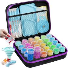 ARTDOT 30 Slots Storage Container for Diamond Art Kits for Adults,Portable Bead Storage Boxes for Diamond