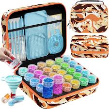 ARTDOT 30 Slots Storage Container for Diamond Art Kits for Adults,Portable Bead Storage Boxes for Diamond