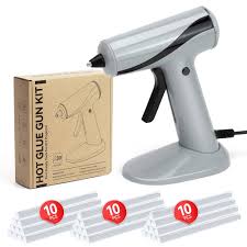 Hot Glue Gun, Fast Preheating Hot Melt Glue Gun, Stand-Up Magnetic Mini Glue Gun Kit with 30 Glue Sticks for Kids DIY School Craft Projects and Quick Home Repairs