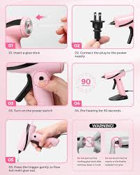Hot Glue Gun, Fast Preheating Hot Melt Glue Gun, Stand-Up Magnetic Mini Glue Gun Kit with 30 Glue Sticks for Kids DIY School Craft Projects and Quick Home Repairs