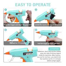 Hot Glue Gun, Fast Preheating Hot Melt Glue Gun, Stand-Up Magnetic Mini Glue Gun Kit with 30 Glue Sticks for Kids DIY School Craft Projects and Quick Home Repairs